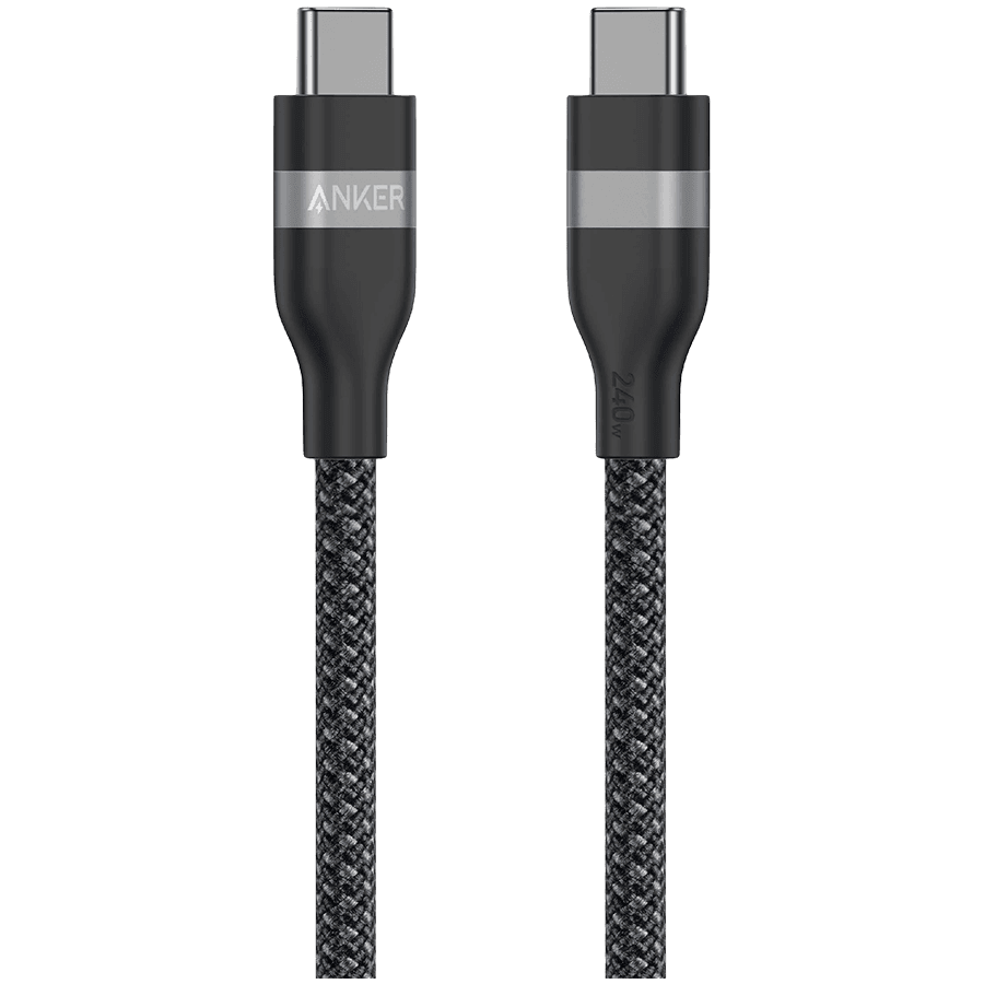 Anker USB-C to USB-C Cable (180cm, 240W, Upcycled-Braided) Black