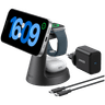 Anker MagGo Wireless Charging Station (3-in-1, Dock Stand) cable and charger bundle Black