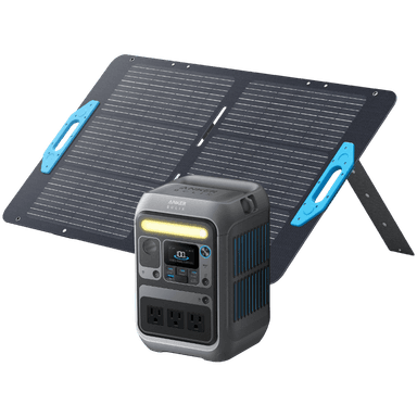 Anker SOLIX Powerstation C300X plus PS60 Portable Solar Panel