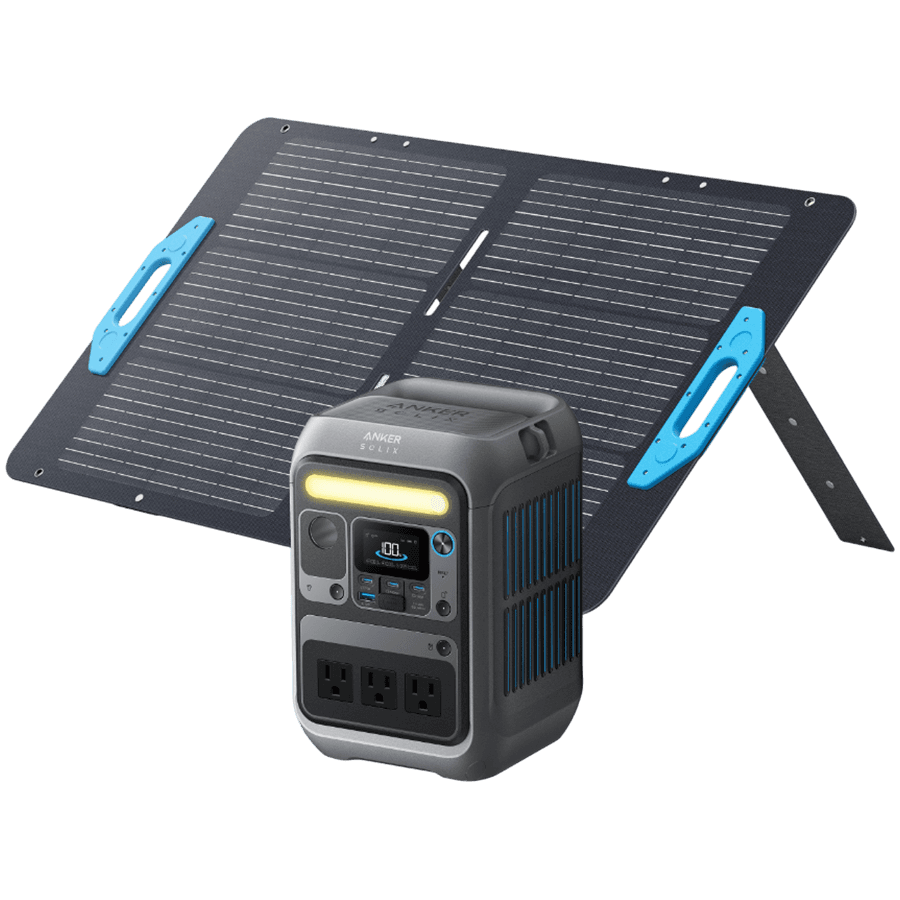 Anker SOLIX Powerstation C300X plus PS60 Portable Solar Panel