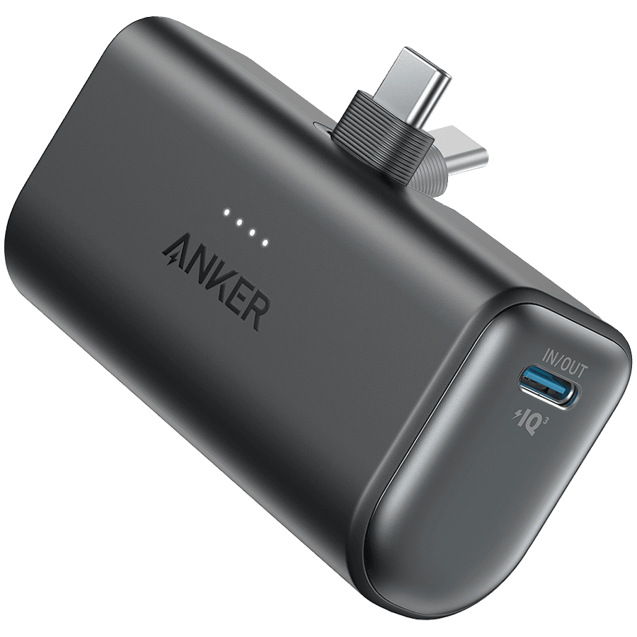 Anker Nano Power Bank (22.5W, Built-In USB-C Connector) Black