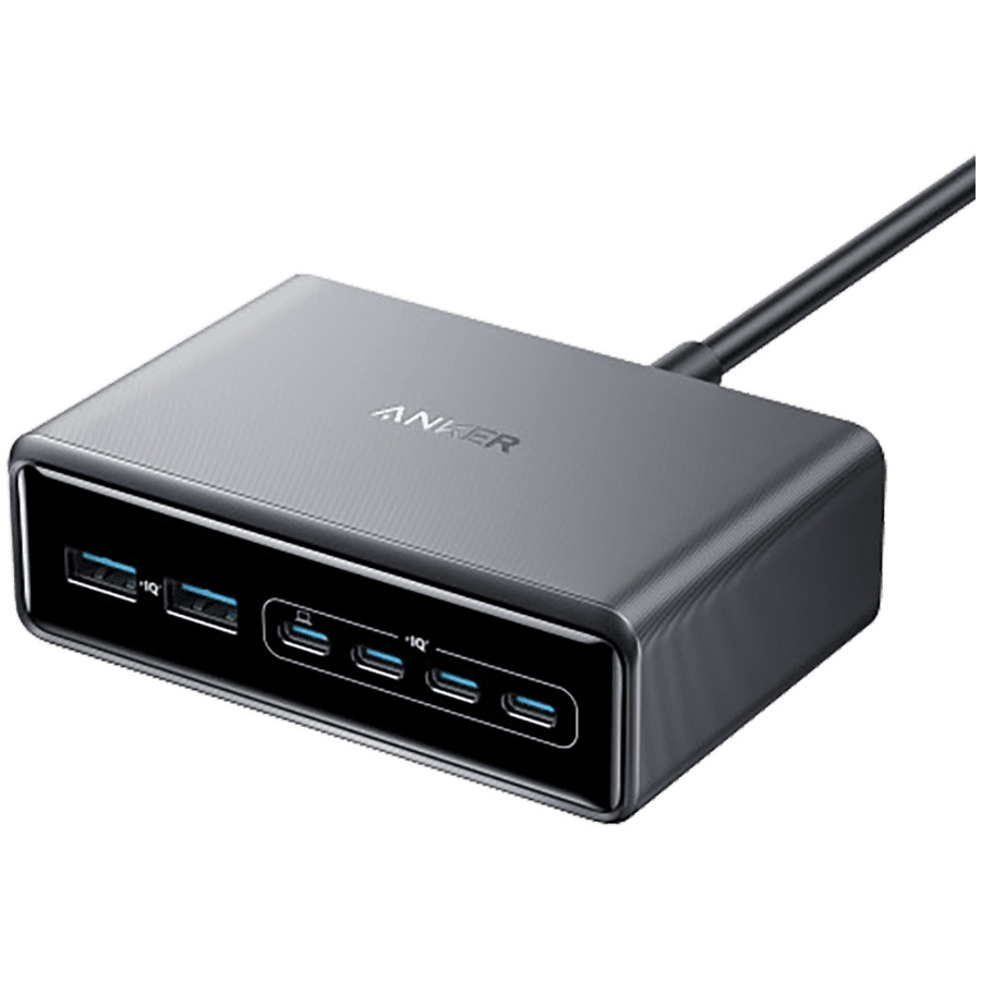 Anker Prime Charger (200W, 6 Ports, GaN) Silver