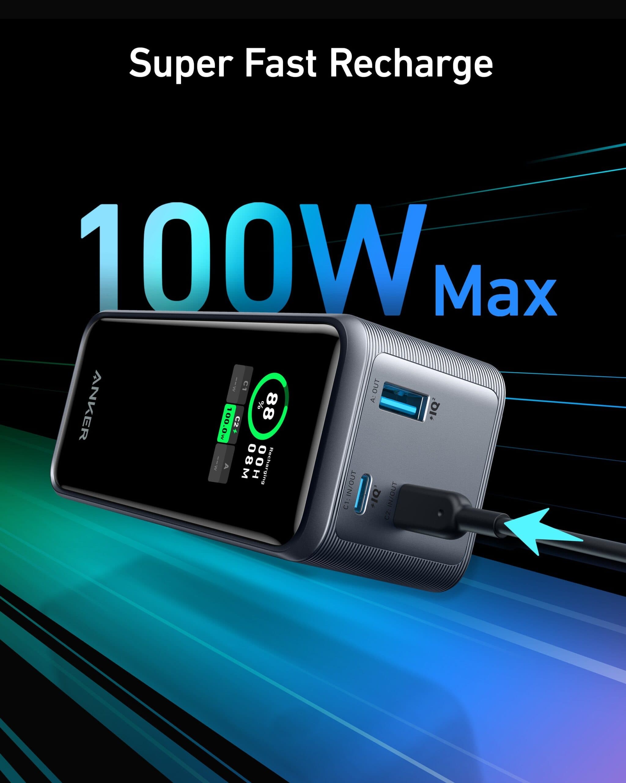 Anker Prime 20000mAh Power Bank (200W) Black - 4