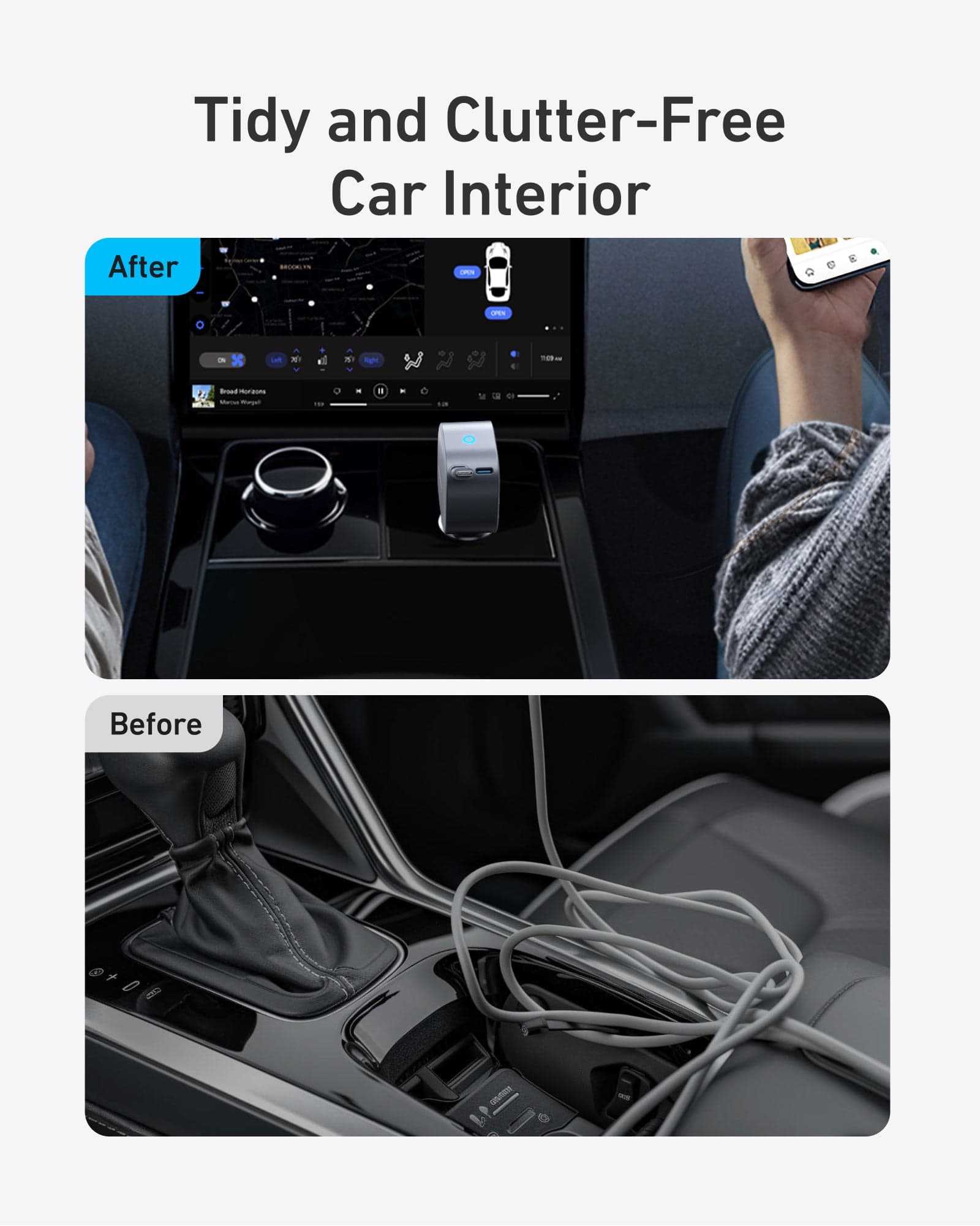Anker Nano Car Charger (75W, USB-C Port, Built-In Retractable USB-C Cable) - 5