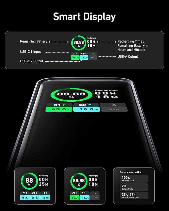 Anker Prime 20000mAh Power Bank (200W) Black - 6
