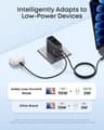 Anker Charger (100W, 3 Ports, Smart Display) Silver - 13