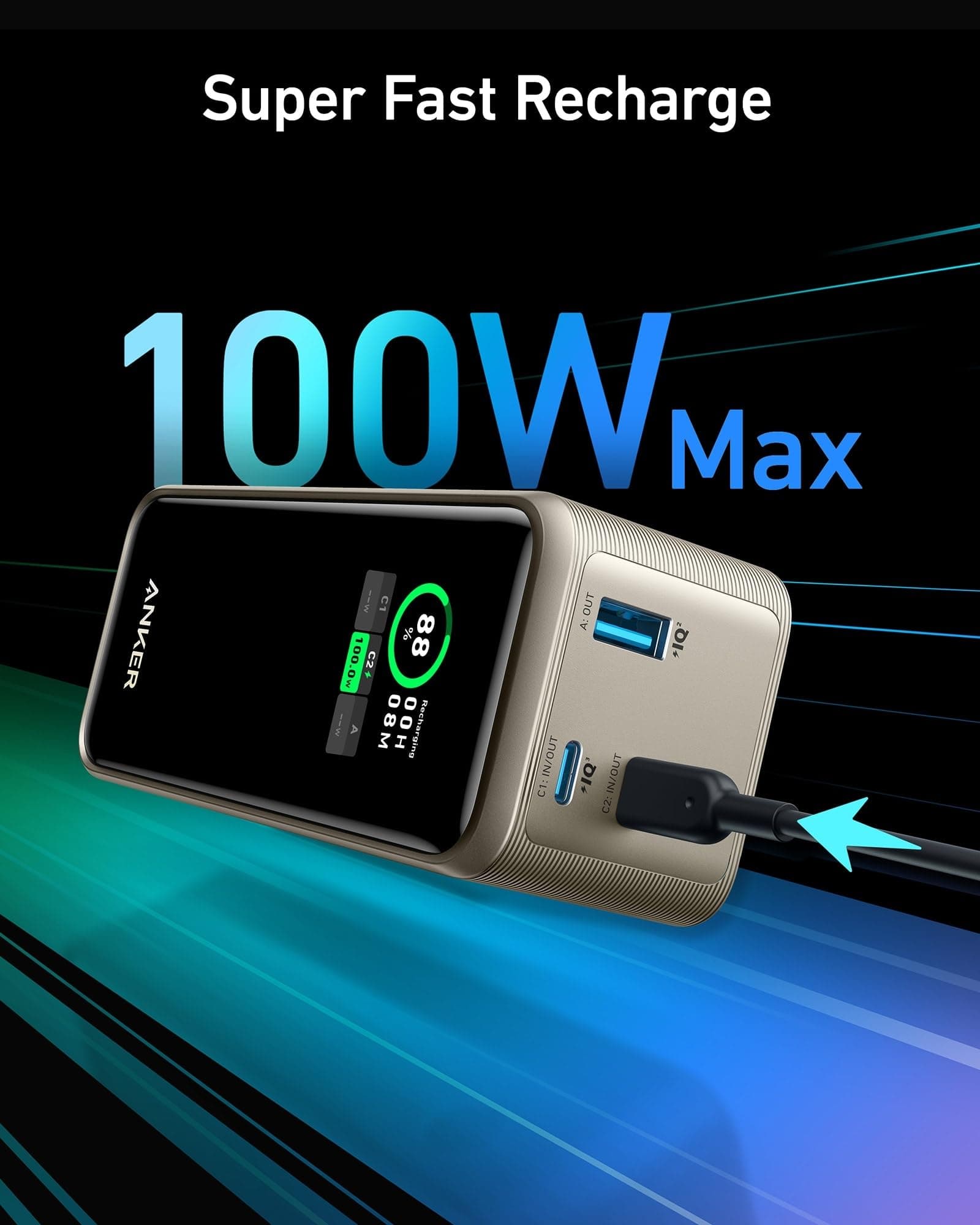Anker Prime 20000mAh Power Bank (200W) Black - 11