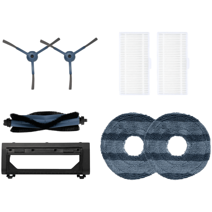eufy Omni C20 Accessories Pack(side brush-2/filter-2/roller brush guard with comb-1/mop cloth-2) Black+Gray