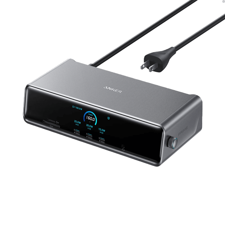 Anker Prime Docking Station (14-in-1, Triple Display, DisplayLink) Gray