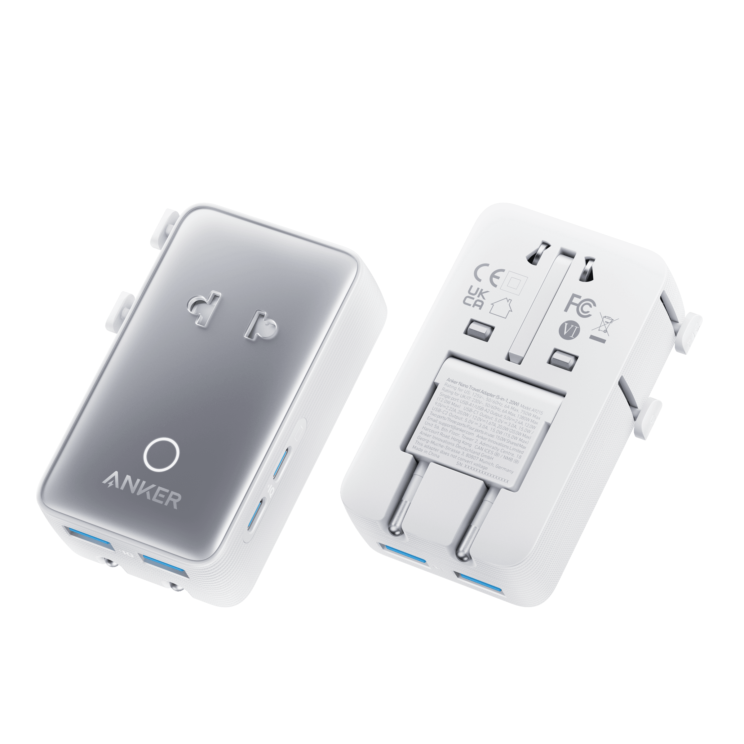 Anker Nano Travel Adapter (5-in-1, 20W) Black - 13